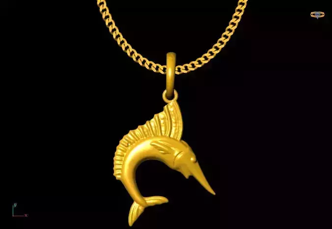 Fish pendant charms - one inch pendant