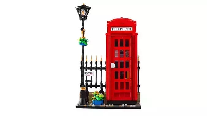 TwindBricks3D - 21347 Red London Telephone Box
