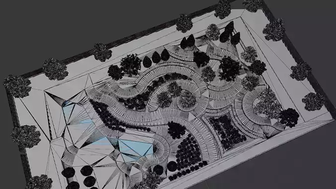 Botanical Swirl Garden 3D Model Low-poly 3D model 7