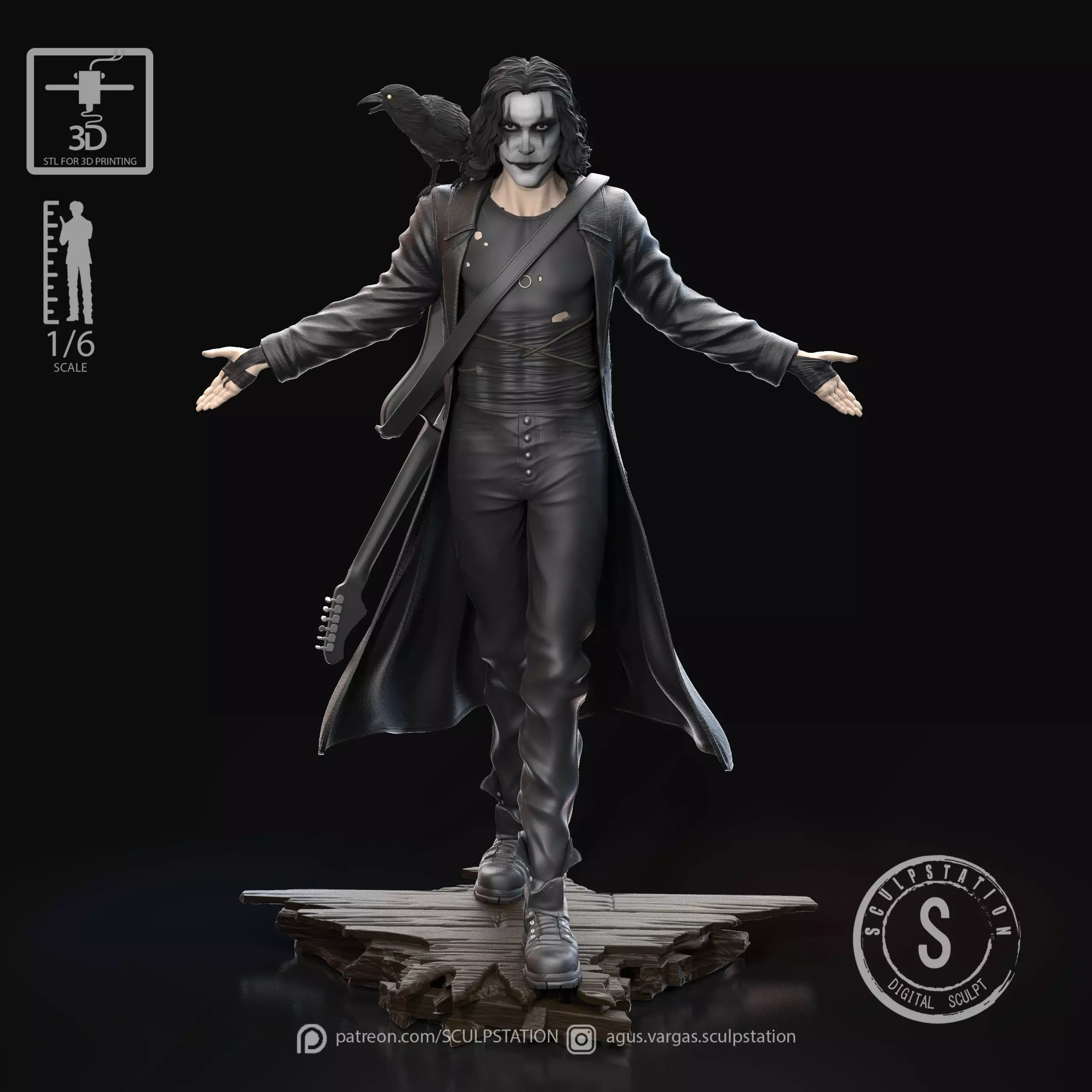 EL CUERVO 1994 FANART VERSION COMPLETA 3D print model