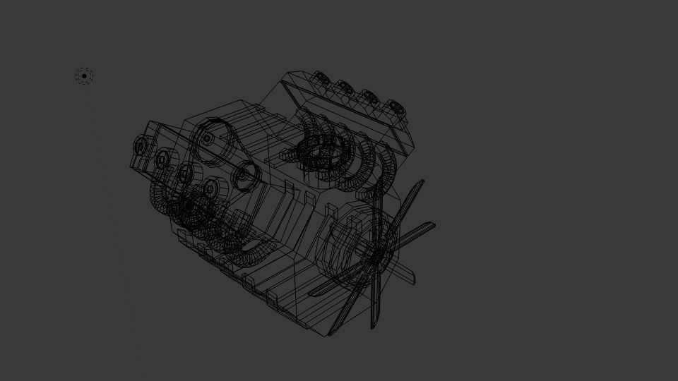 Cartoon Engine Low-poly 3D model_5