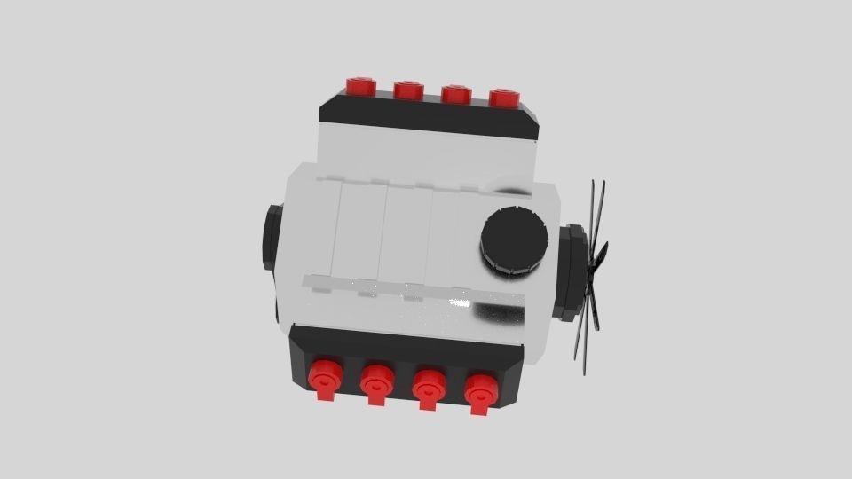 Cartoon Engine Low-poly 3D model_4