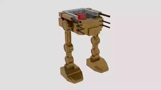 Mechbox lego star wars at-at walker Low-poly 3D model