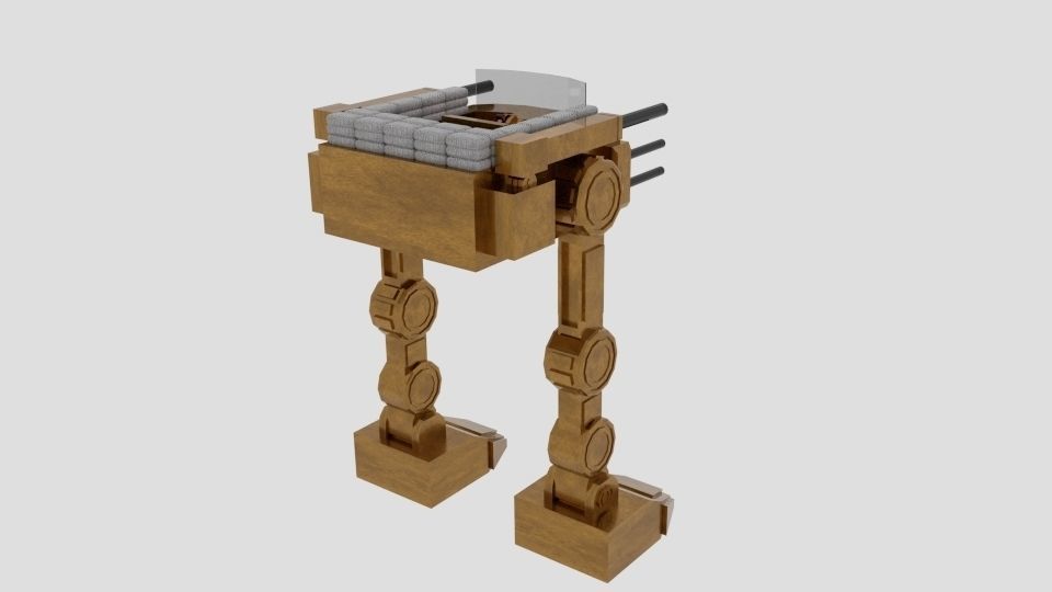 Mechbox lego star wars at-at walker Low-poly 3D model_1