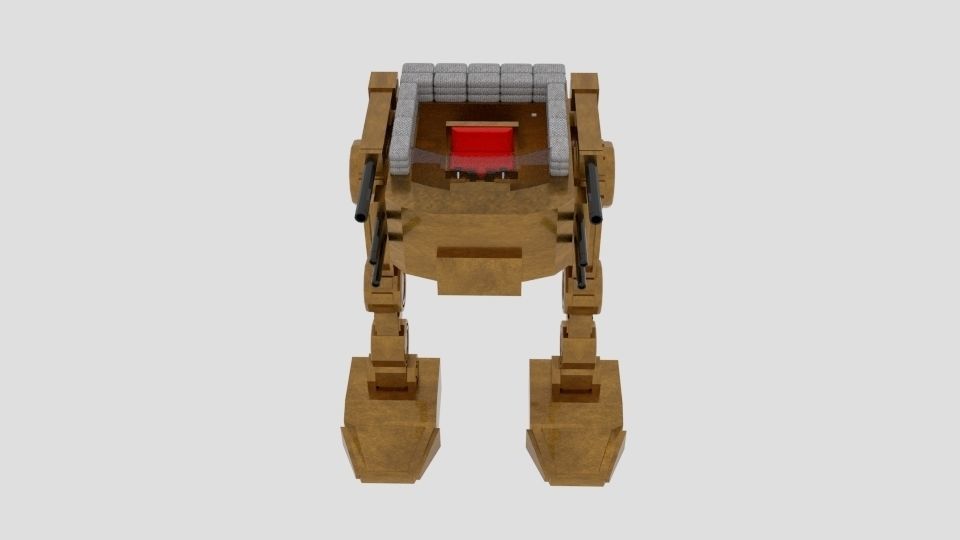 Mechbox lego star wars at-at walker Low-poly 3D model_3