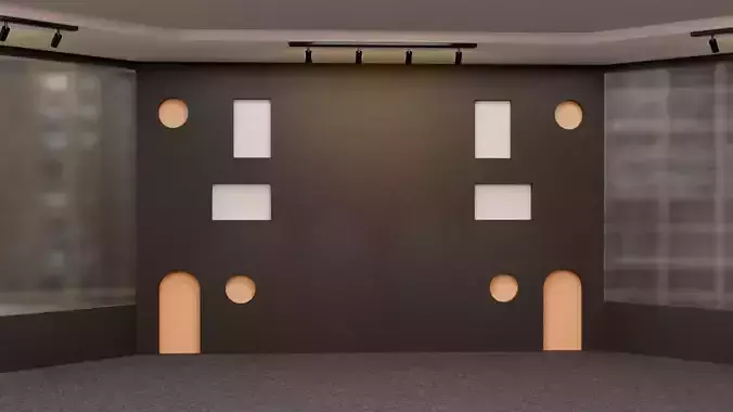 small clothing showroom interior design 3D model