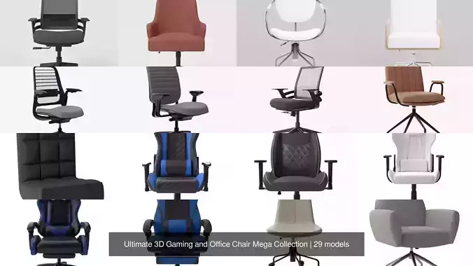 Ultimate 3D Gaming and Office Chair Mega Collection