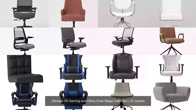 Ultimate 3D Gaming and Office Chair Mega Collection