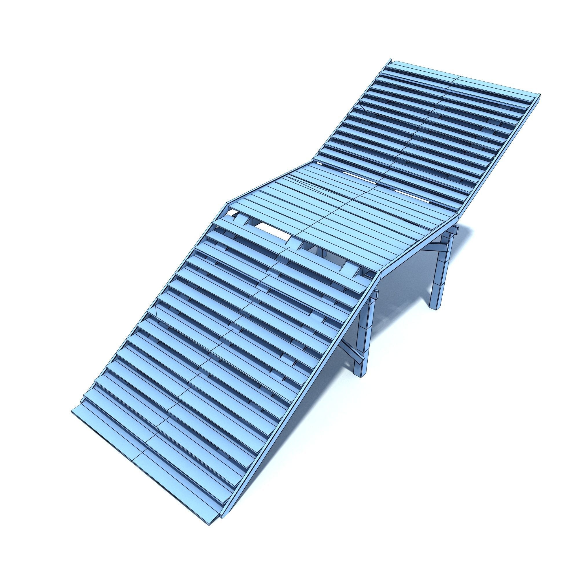 Old Wood Stairs Low-poly 3D model_9