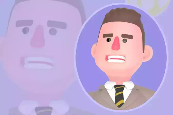 Stylized 3D Male Lawyer - Idea Gesture Cartoon Attorney