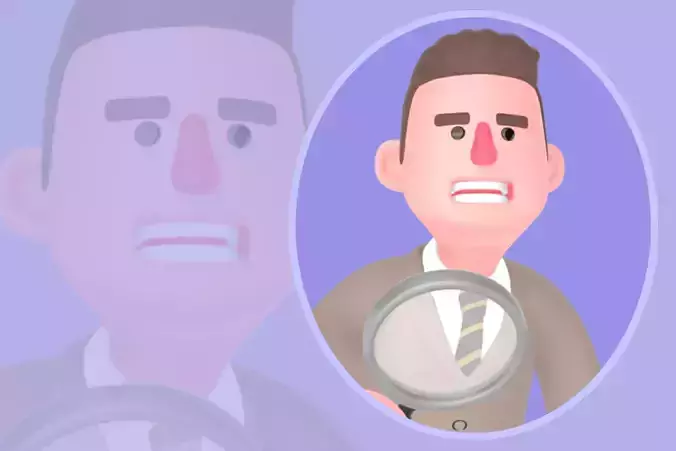 Stylized 3D Male Lawyer Investigator Character-Cartoon Attorney