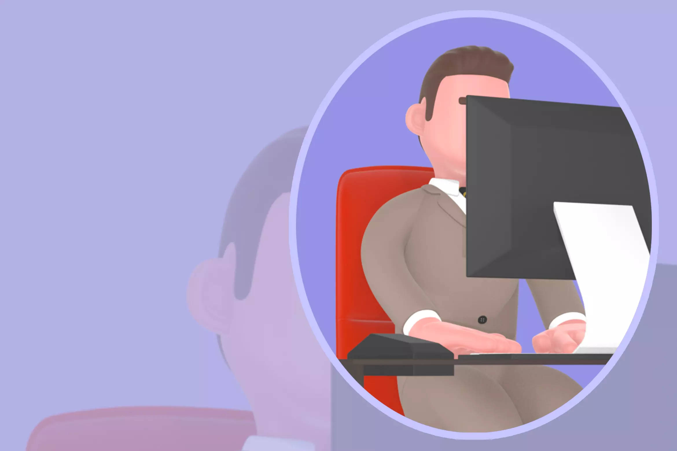 Stylized 3D Male Lawyer Character - Cartoon Office Work 3D model