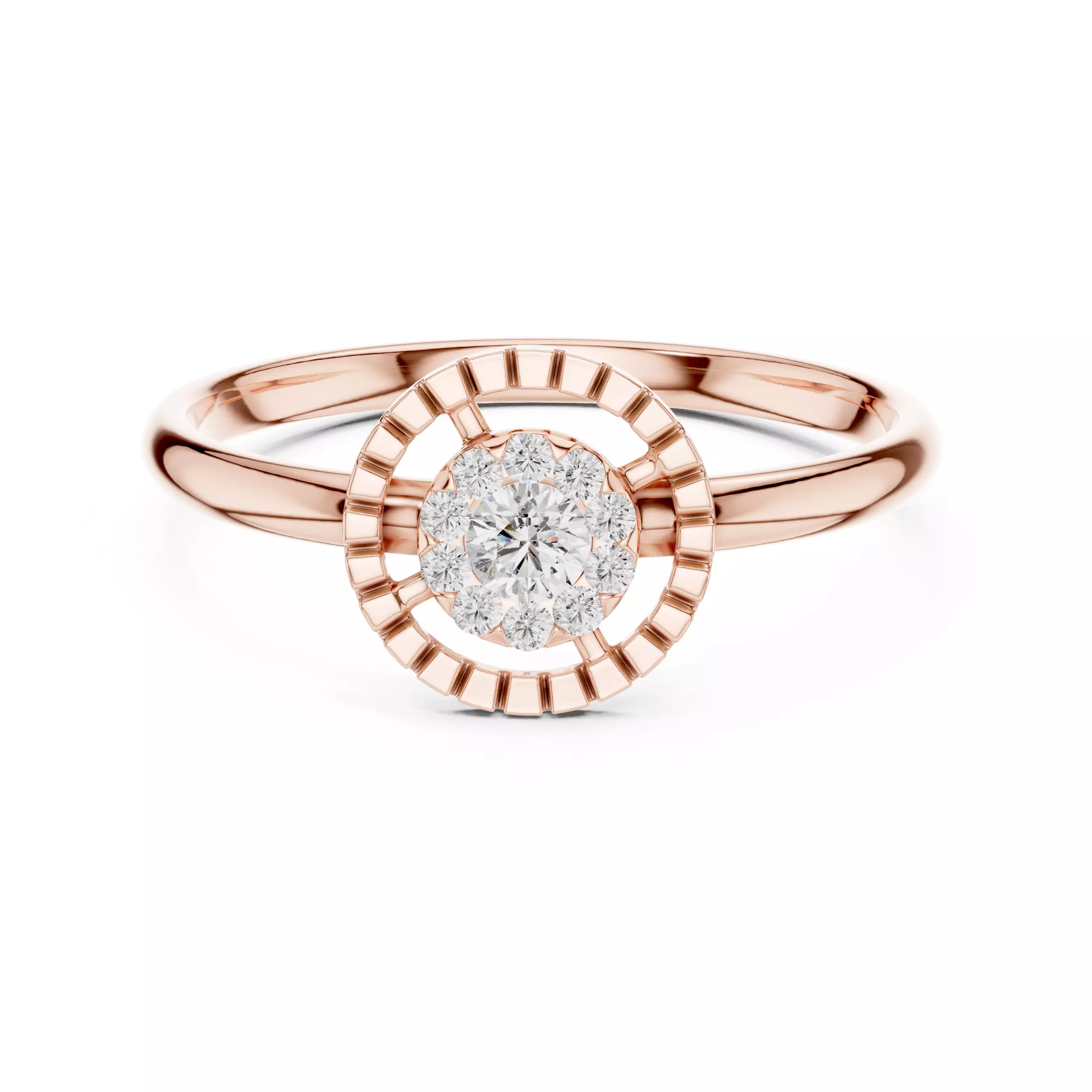 Round Diamond Ring Free 3D print model
