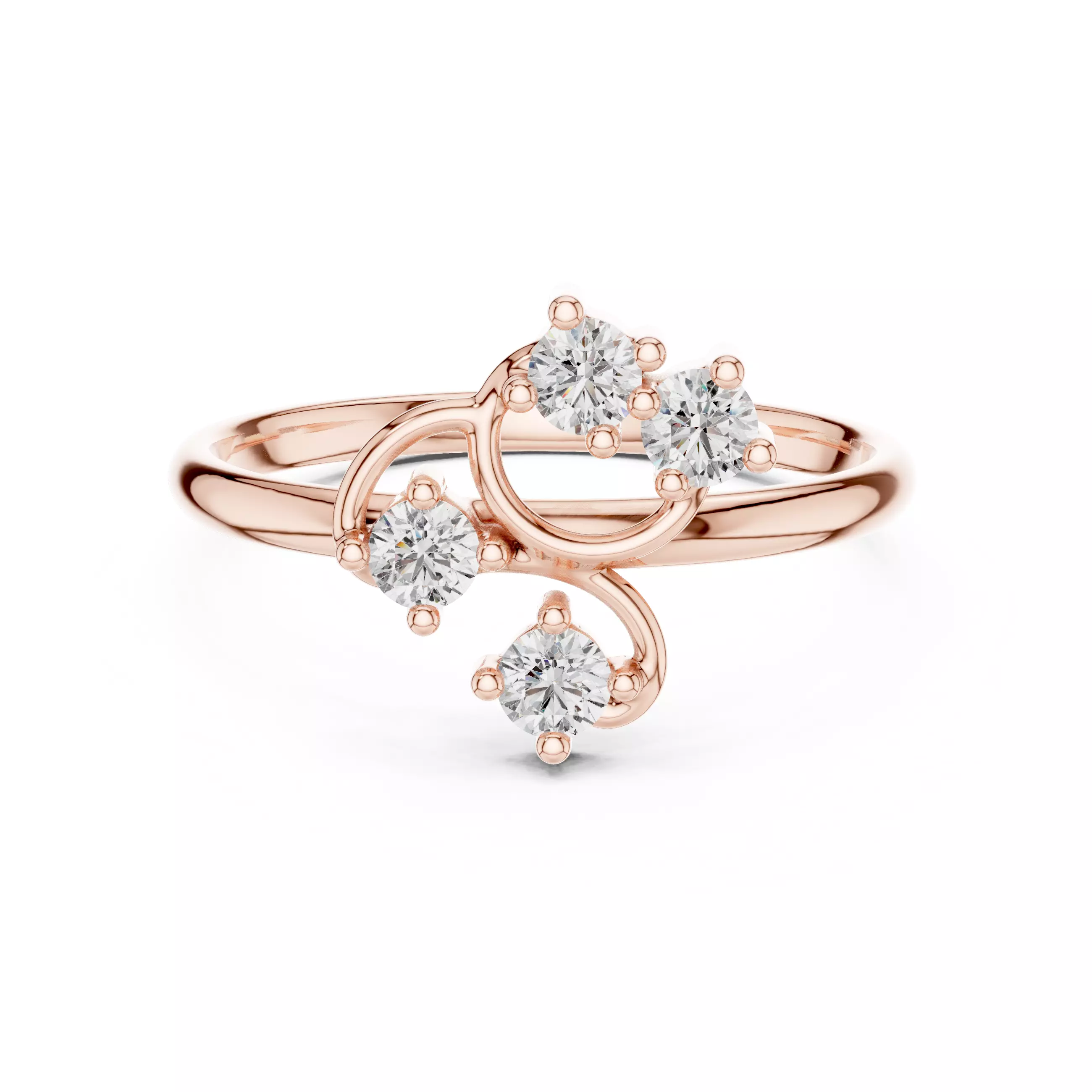 Round Diamond Ring Free 3D print model