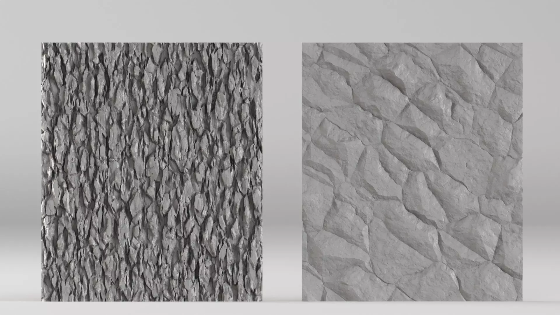 001679 Two Stone Wall Panels with Contrasting Relief 3D print model