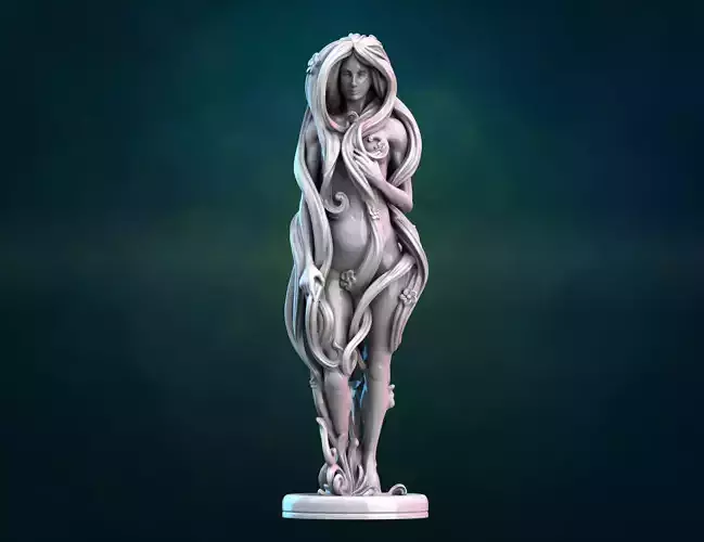 Dryad female statue