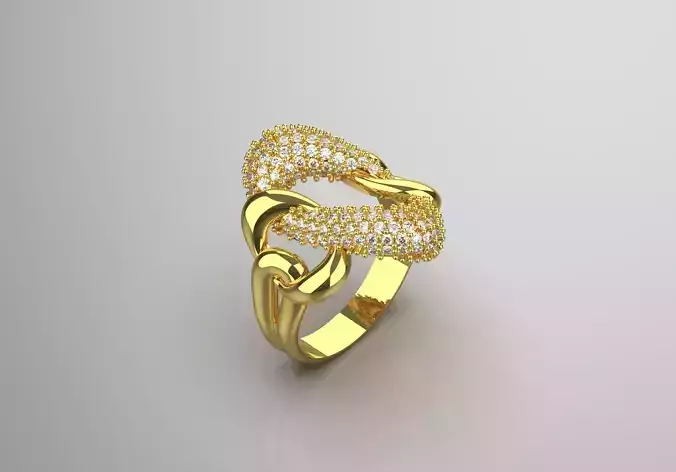 luxury jewelry stl 3d cad ring model jr00044