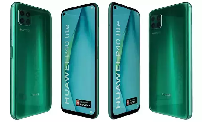 Huawei P40 Lite Emerald Green High Poly