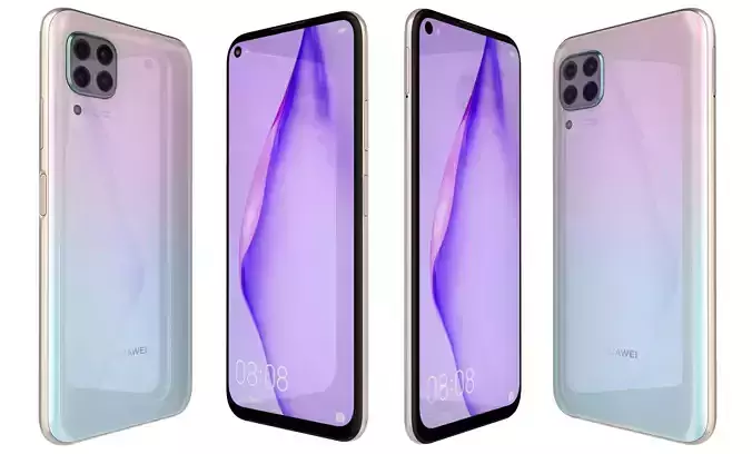 Huawei P40 Lite Light Pink High Poly 