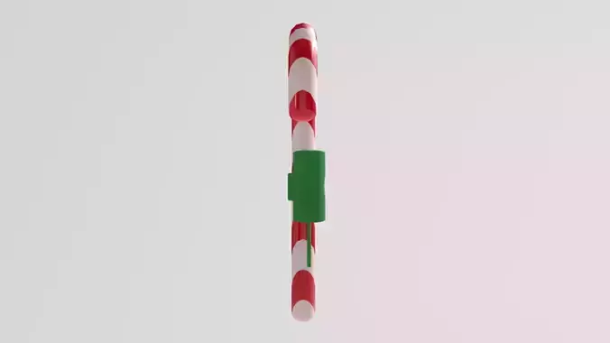 Stylized Low-Poly Christmas Candy Cane Low-poly 3D model 7