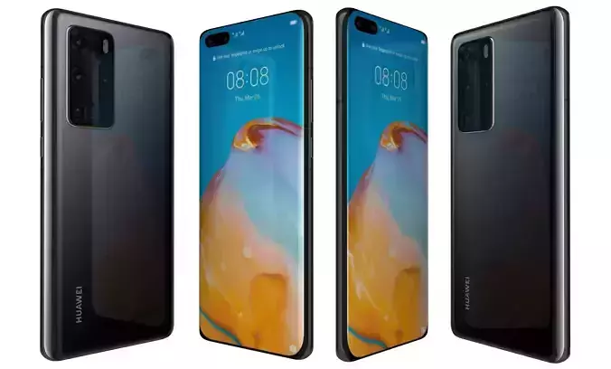 Huawei P40 Pro Black High Poly