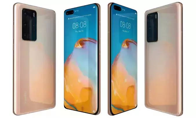 Huawei P40 Pro Blush Gold High Poly