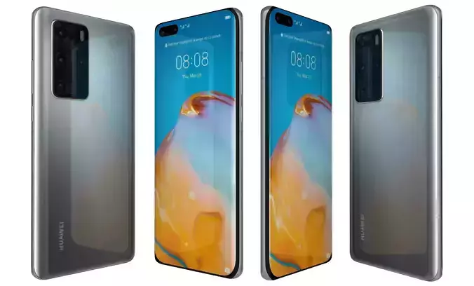 Huawei P40 Pro Silver Frost High Poly