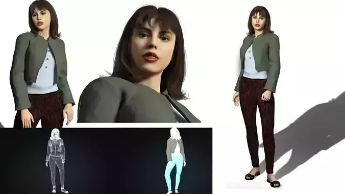 Ultra-Realistic Female Character High-Detail PBR Model 