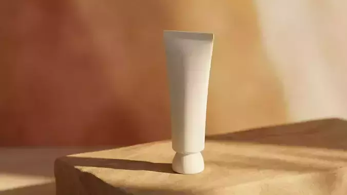 Realistic Cosmetic Cream Tube  Packaging