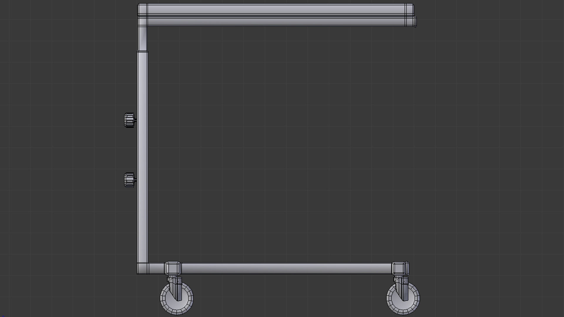 Surgical Table Low-poly 3D model_7