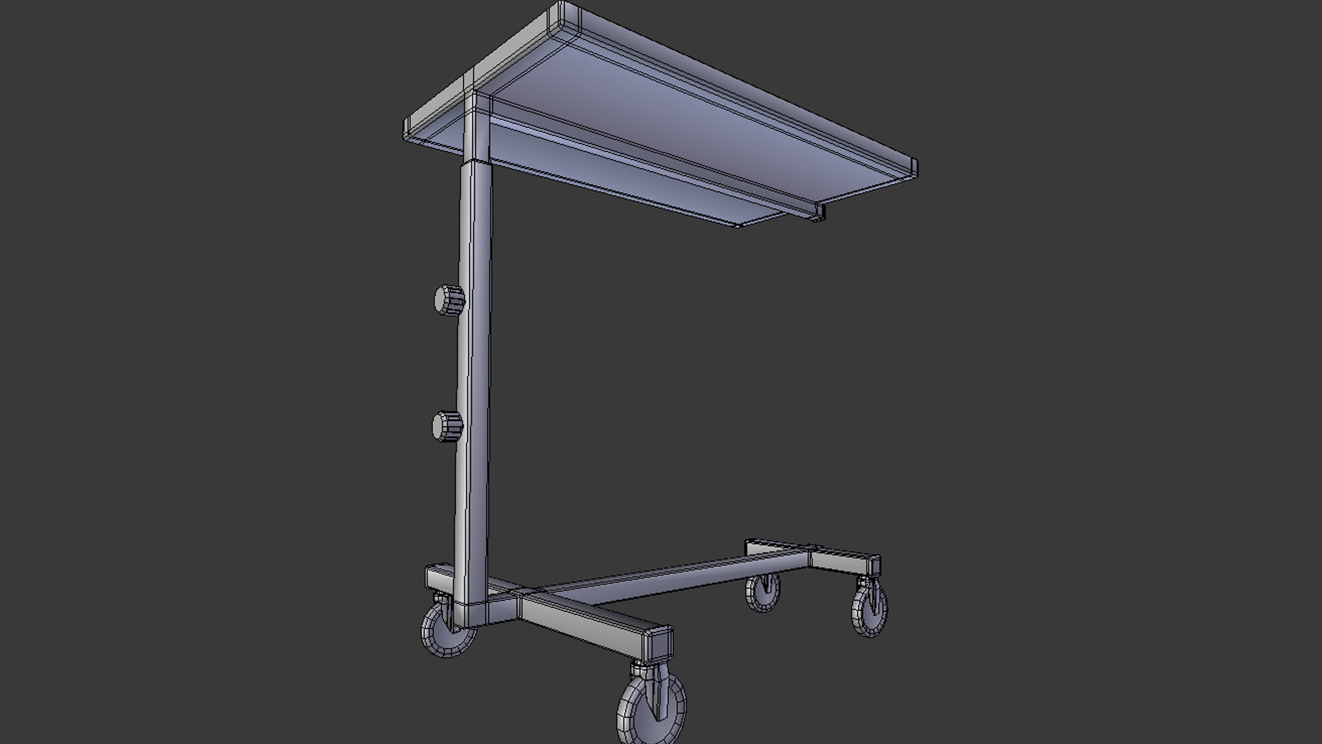 Surgical Table Low-poly 3D model_6