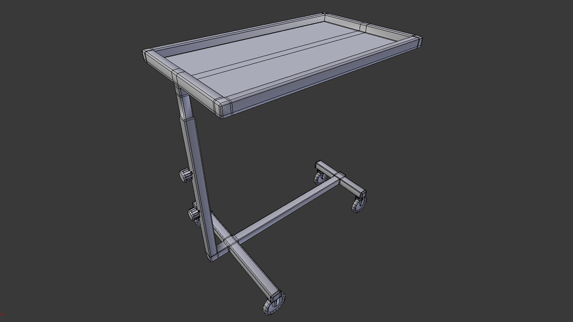 Surgical Table Low-poly 3D model_5