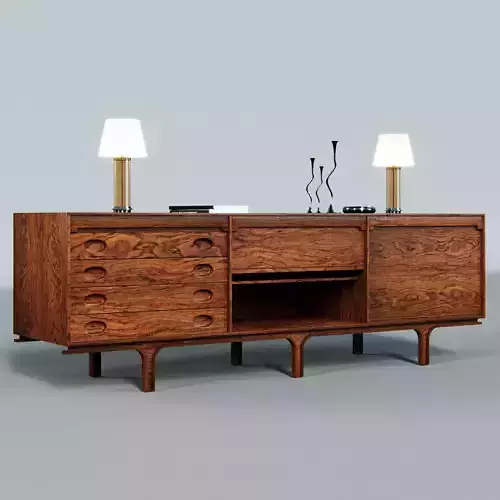 Sideboard by Gianfranco Frattini and Michael Berman Cylinder lam