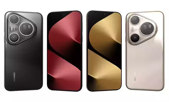 Huawei Pura 80 Ultra Black And Gold High Poly