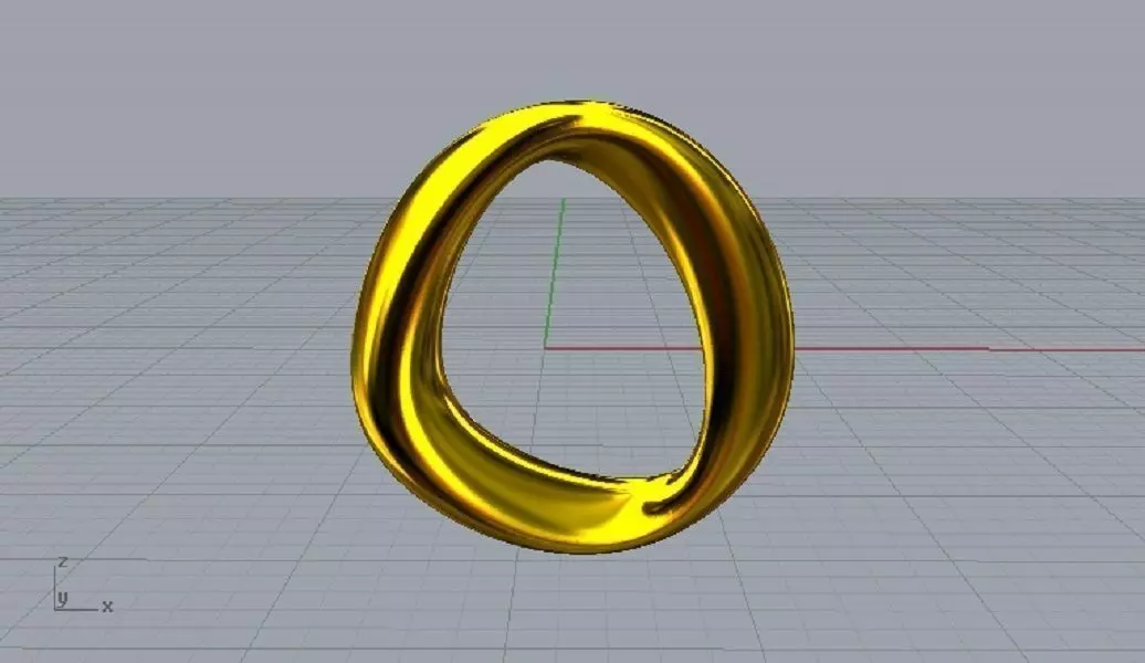 Ring Moebius 3D print model_0