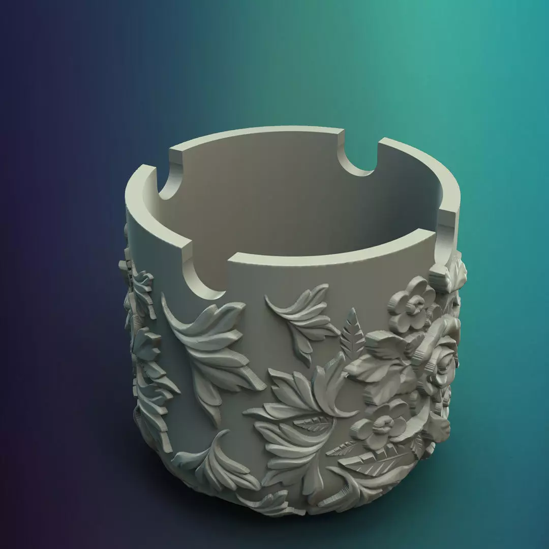 Decorative Pot Ashtray 3D Printable STL File 3D print model