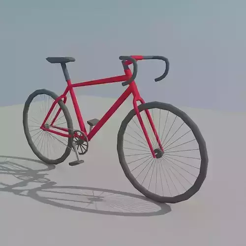 Low Poly Bike bicycle Low-poly 3D model