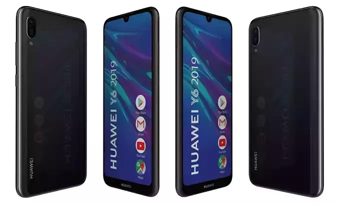 Huawei Y6 2019 Midnight Black High Poly