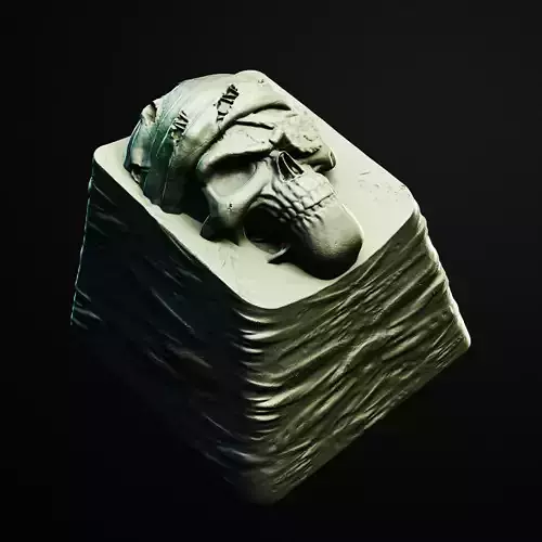 Popped Eye Skull Keycap 3D Printable STL File