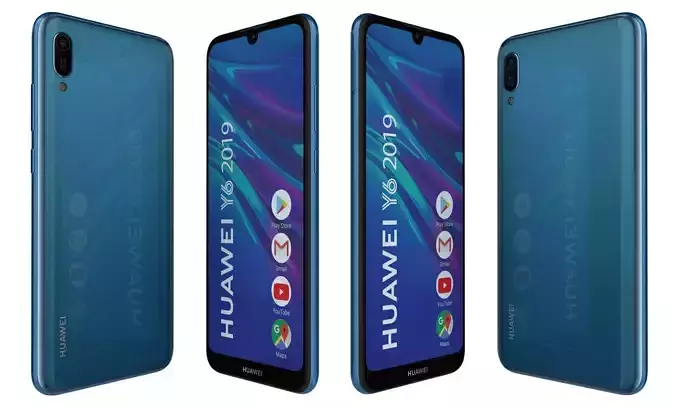 Huawei Y6 2019 Sapphire Blue High Poly