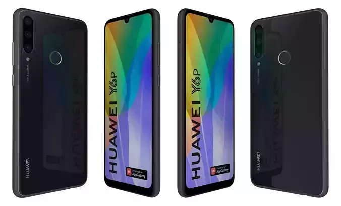 Huawei Y6P Midnight Black High Poly