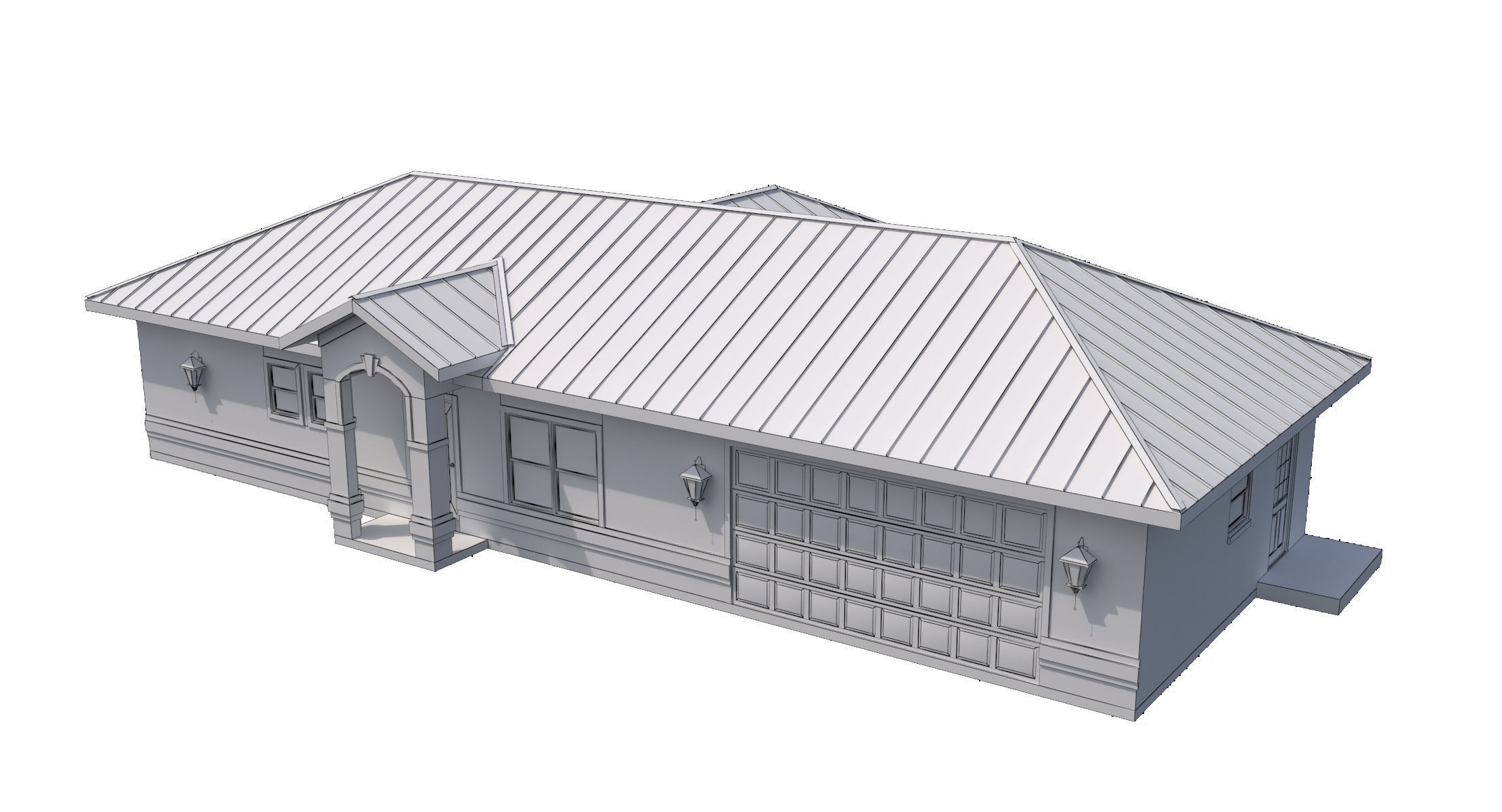 House-007 - Low Poly 3D model_8