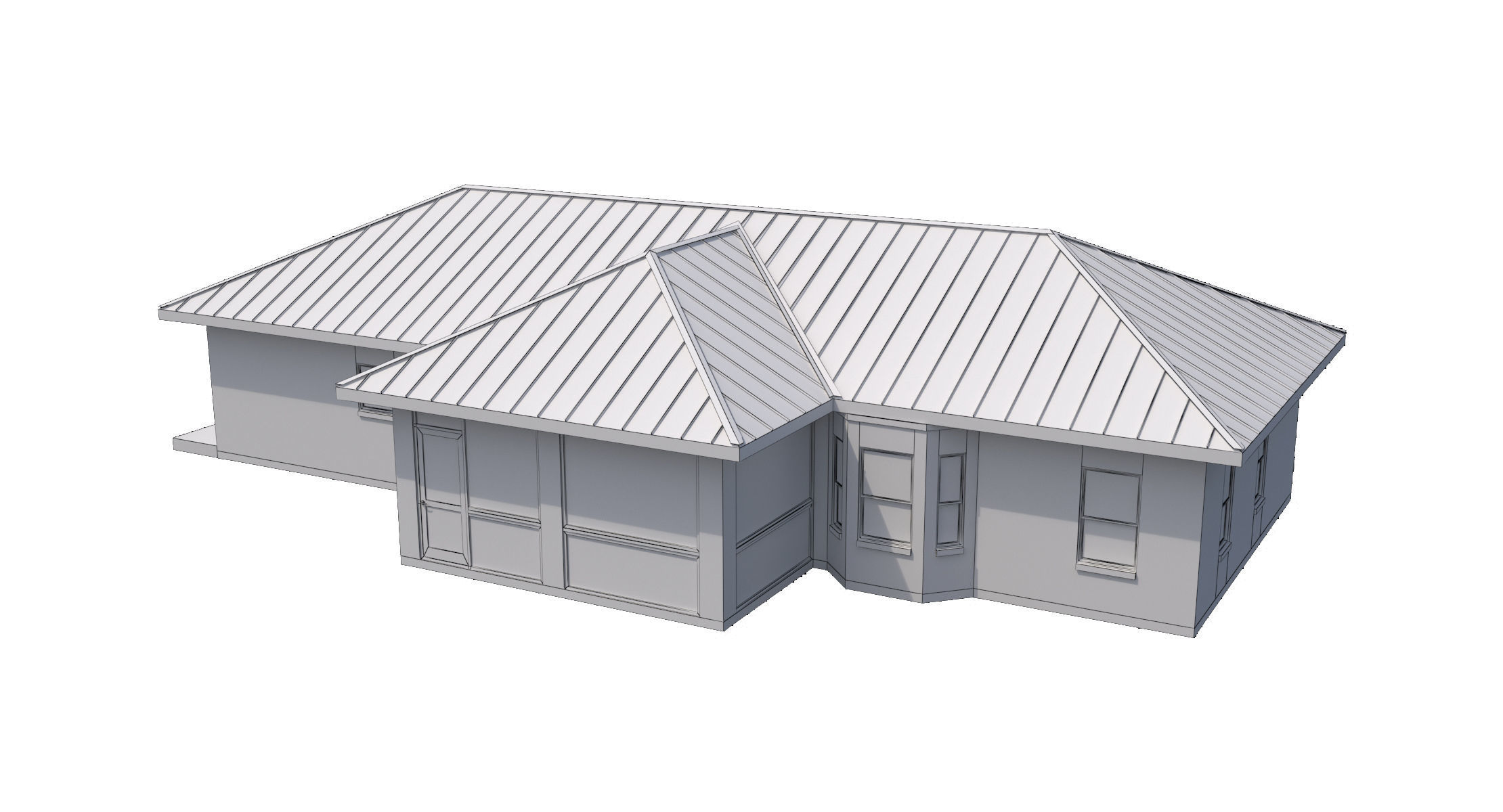 House-007 - Low Poly 3D model_9