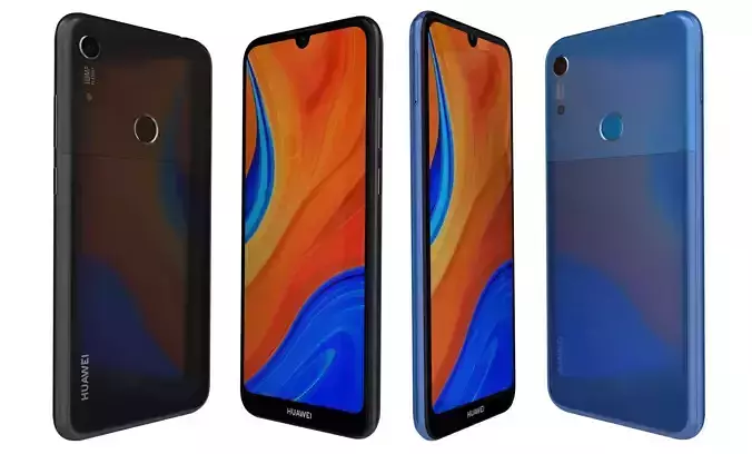 Huawei Y6s Black and Blue High Poly