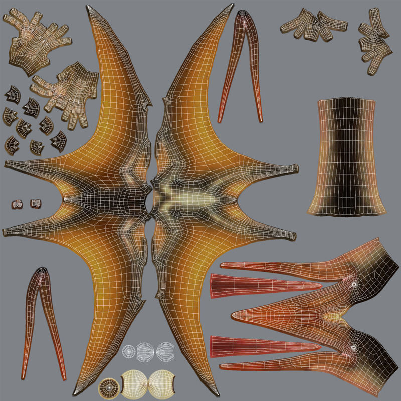 Quetzalcoatlus dinosaur Low-poly 3D model_13