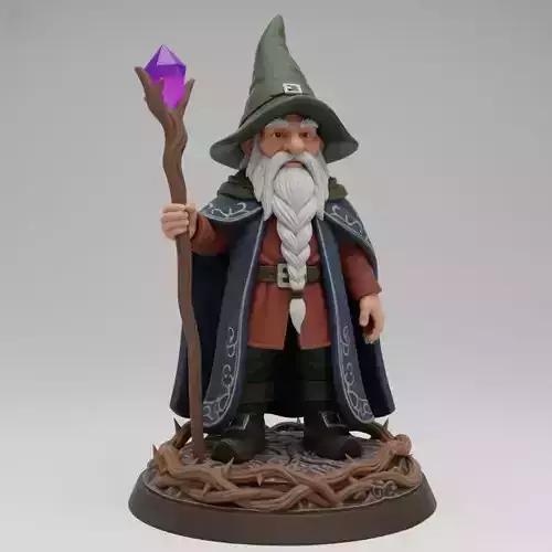 3022  Fairy Tale Gnome  Color  Full Body Figurine  magic
