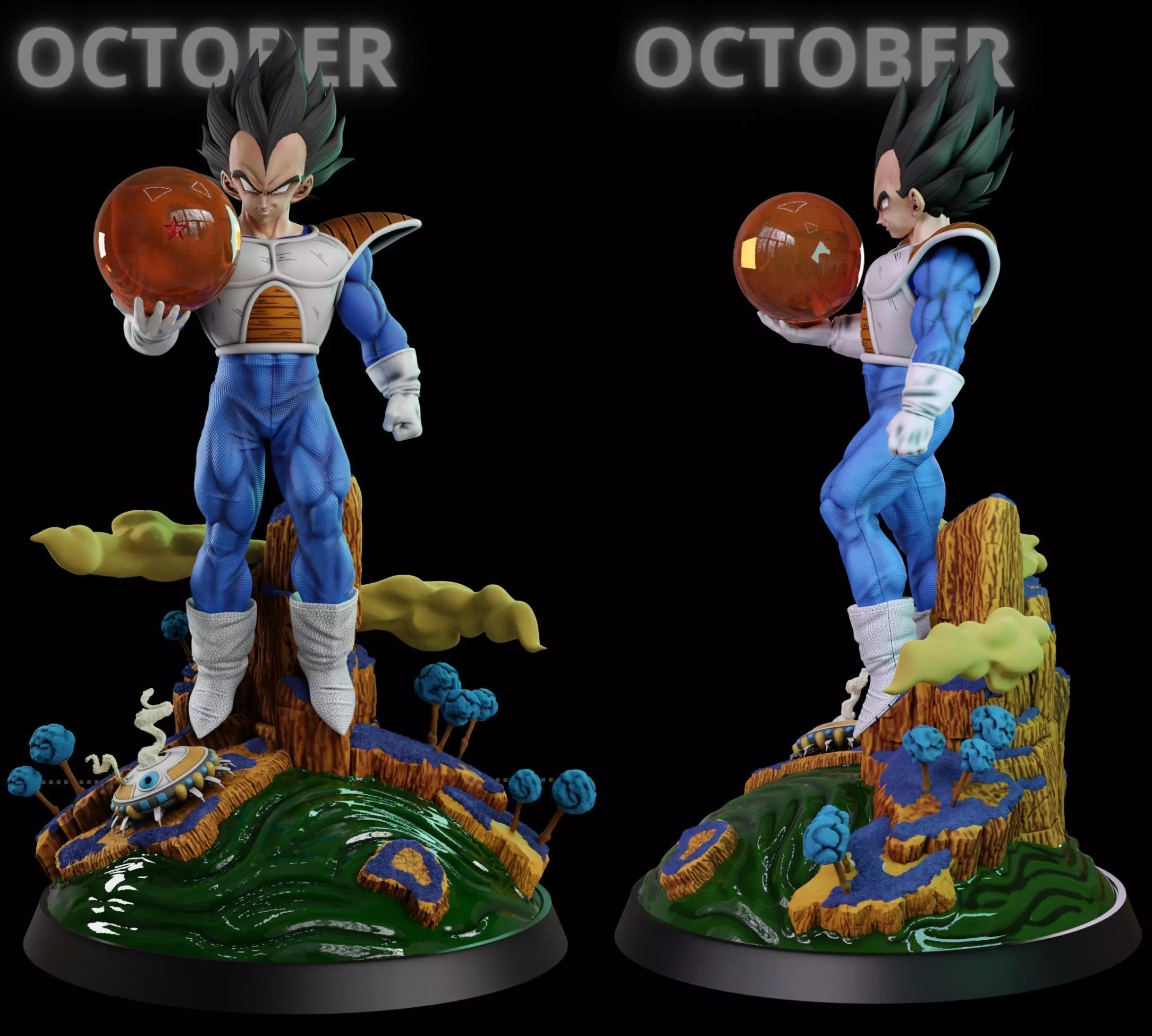 Dragon Ball Vegeta armor combat suit STL File 3D print model