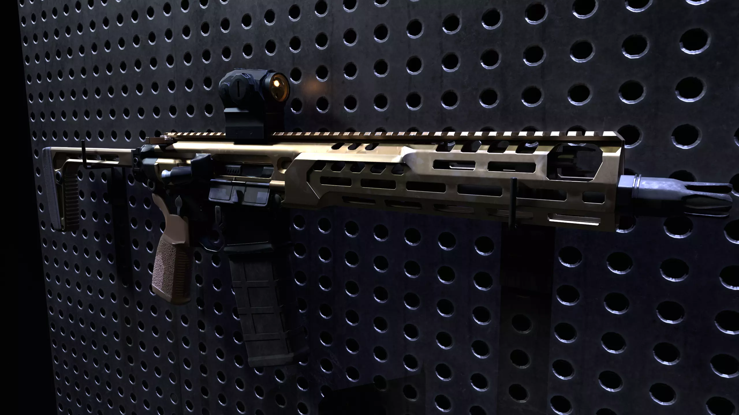 Modular Rifle LT Low-poly 3D model