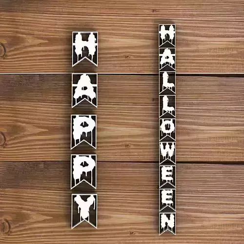 Happy Halloween Cookie Cutters 3D Printable STL File