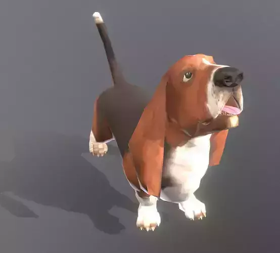 HOUND Dog JUMP BARKS Fbx Pbr Animated